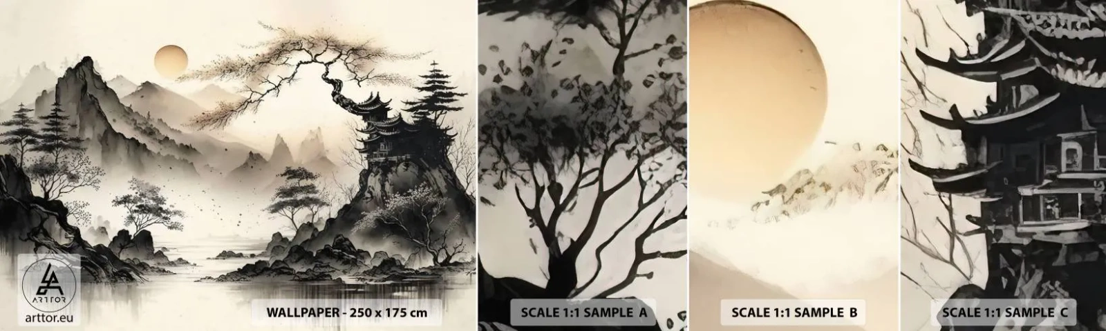 Vzorka Fototapeta Standard Eco - Jedinečné kúzlo orientu - Ázie, Japonsko, vyhliadka - 100x30 cm