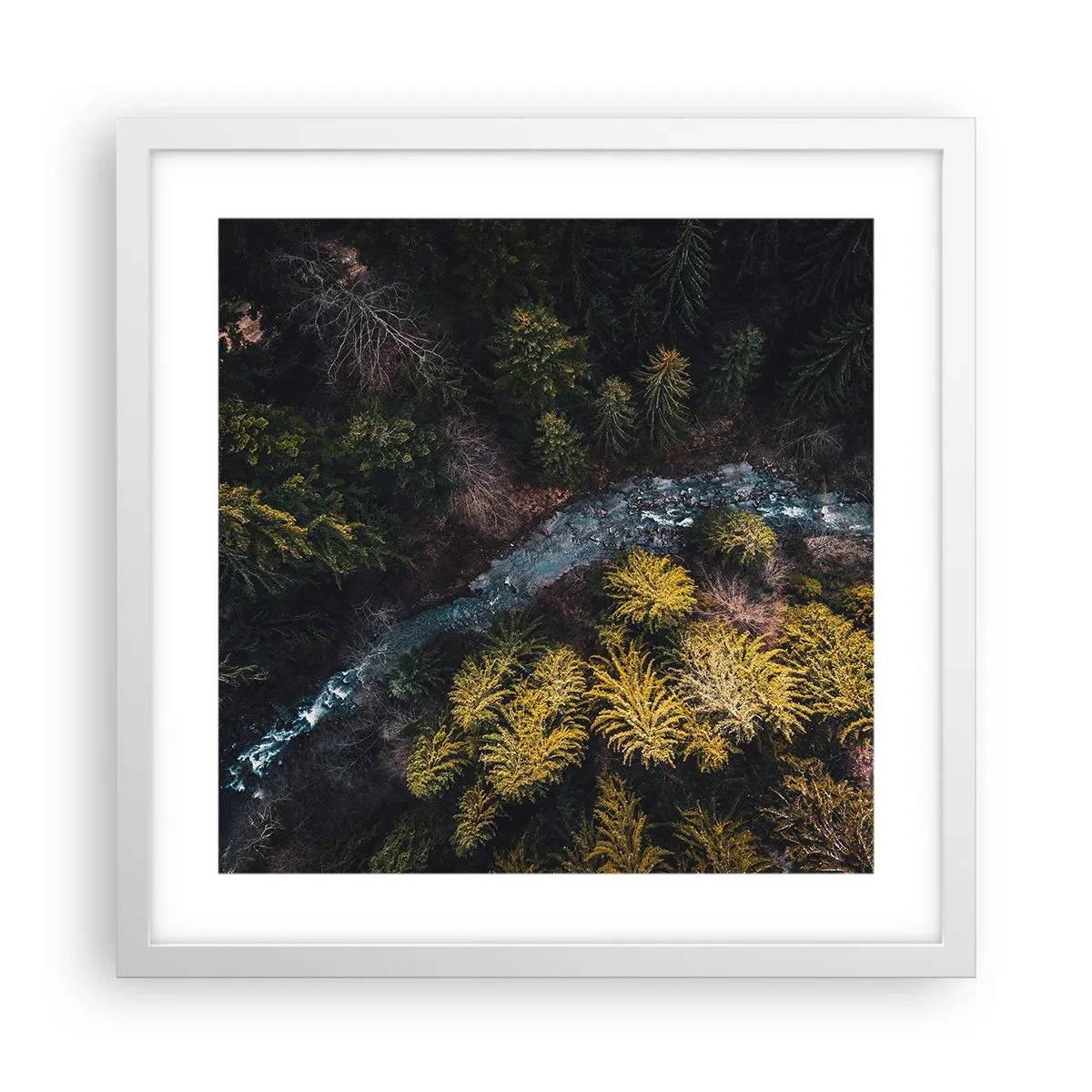 Plagát v bielom ráme - Rýchlo, stále rýchlejšie - 40x40 cm