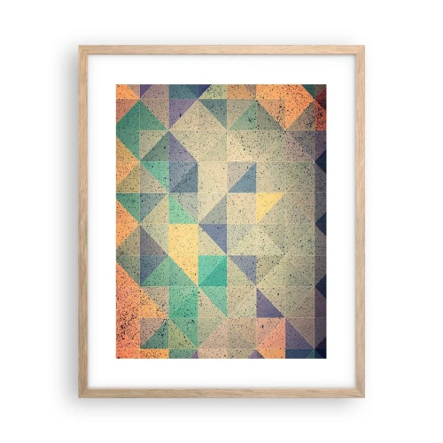 Plagát v ráme zo svetlého duba - Republika trojuholníkov - 40x50 cm