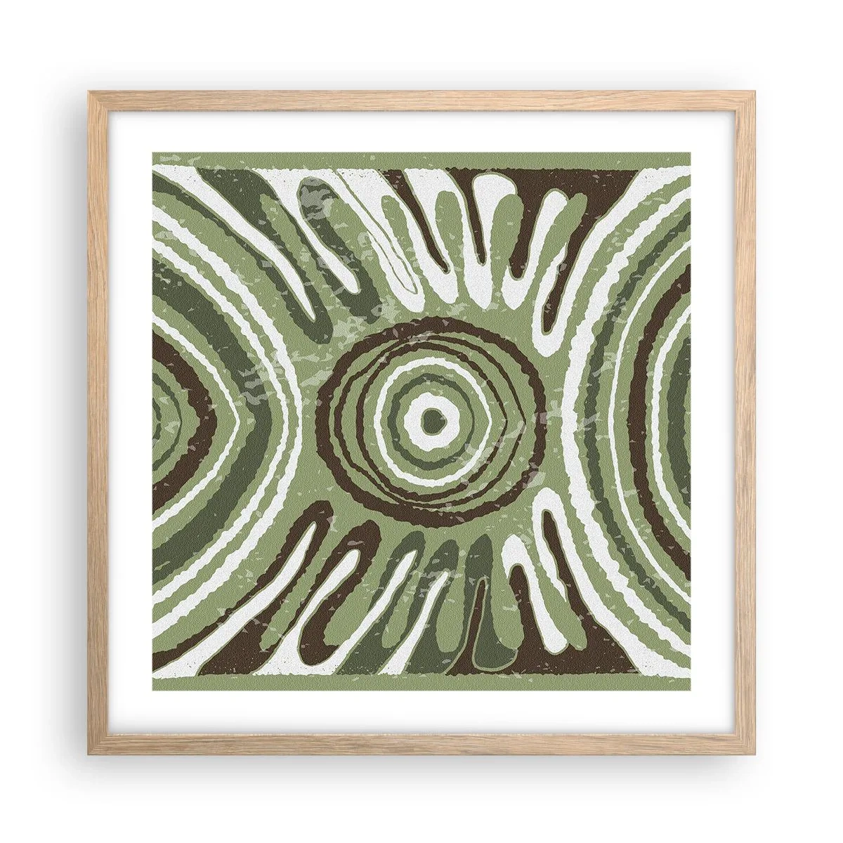 Plagát v ráme zo svetlého duba - Explózia emócií - 50x50 cm