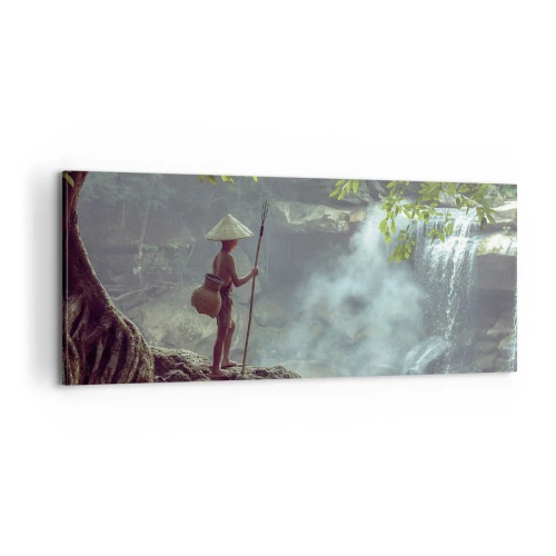 Obraz na plátne - Spriatelený s prírodou - 100x40 cm