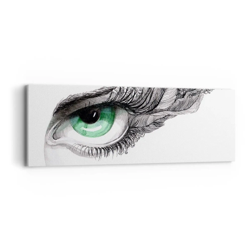Obraz na plátne - Krásna a pripravená zaútočiť - 90x30 cm