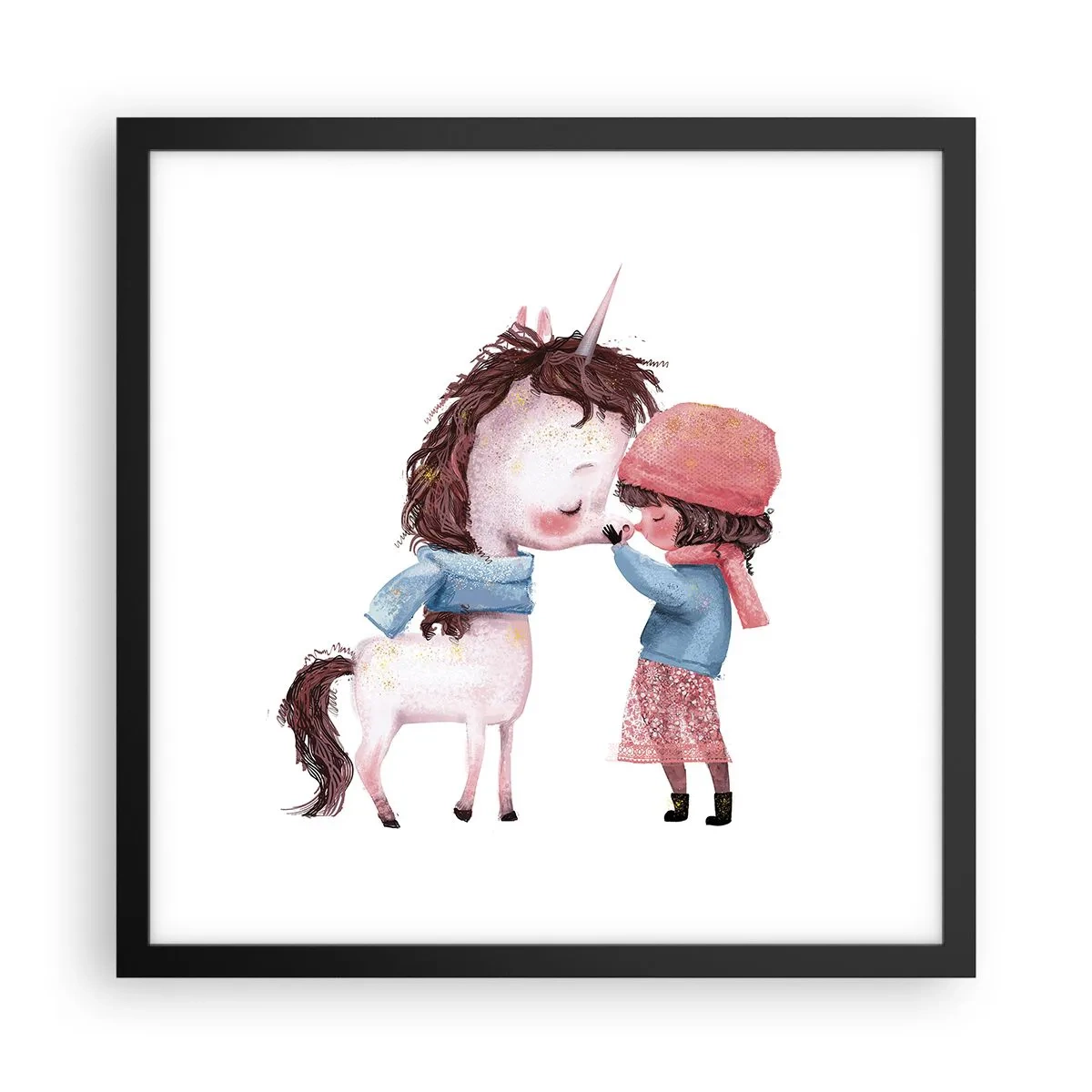 Plagát v čiernom ráme - Zimný príbeh - 40x40 cm