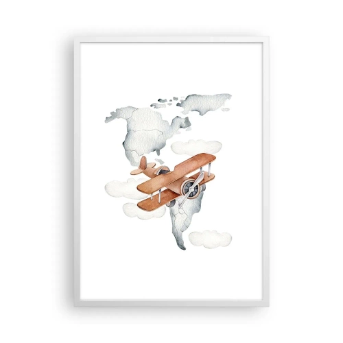 Plagát v bielom ráme - V priekopníckom duchu - 50x70 cm