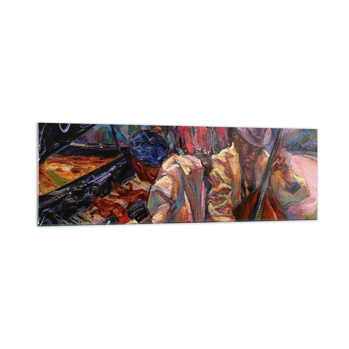 Obraz na skle - V jednom rytme - 160x50 cm