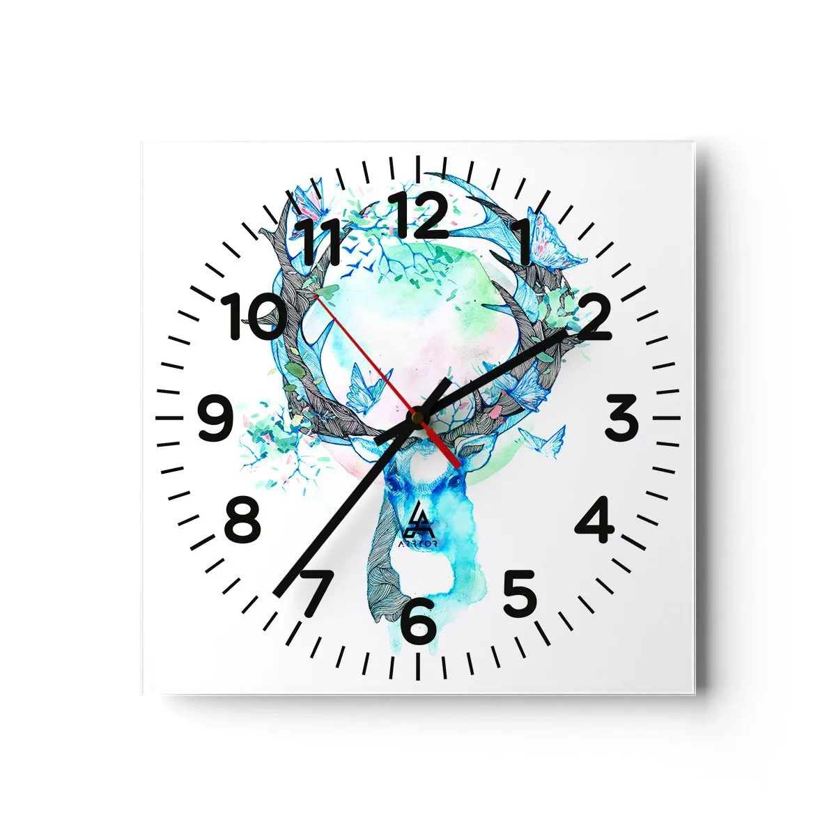 Nástenné hodiny - Sila a jemnosť prírody - 40x40 cm