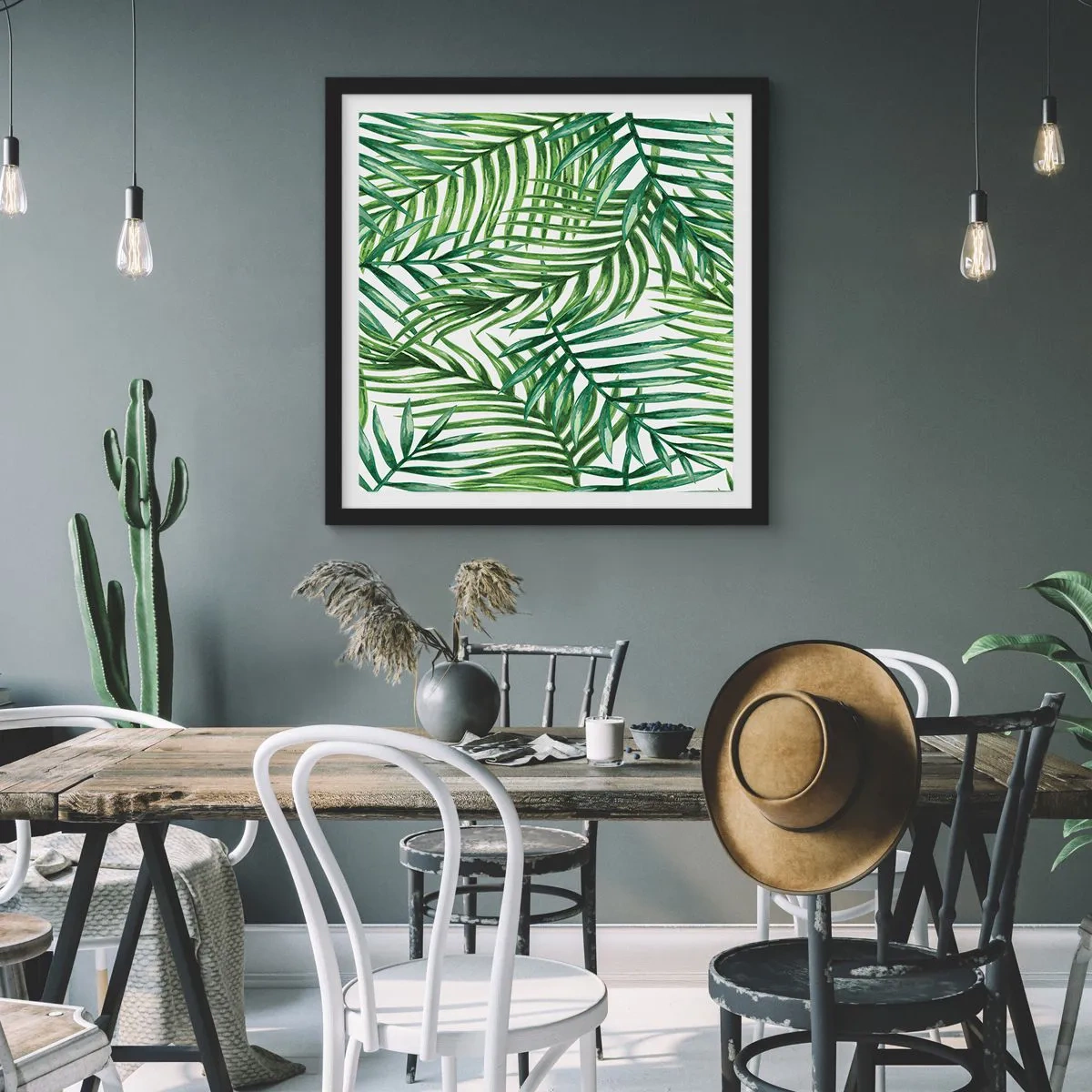 Plagát v čiernom ráme - Pod zeleným baldachýnom - 60x60 cm