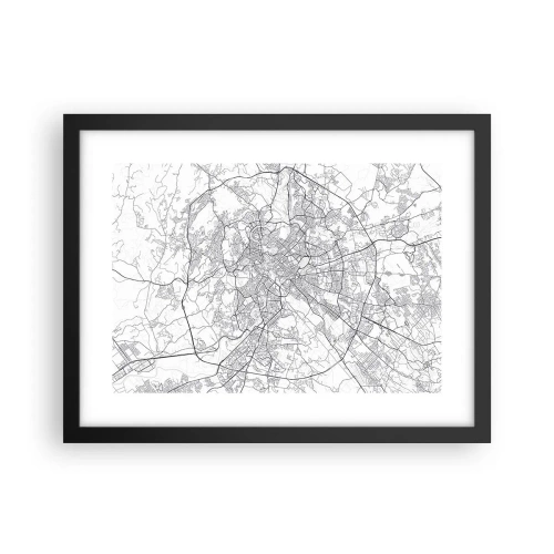 Plagát v čiernom ráme - Rímsky kruh - 40x30 cm