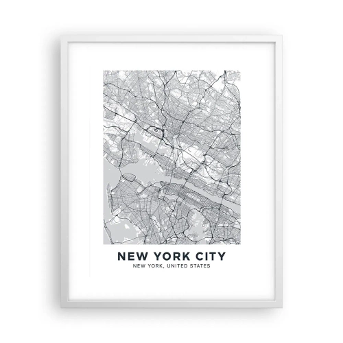 Plagát v bielom ráme - Anatómia metropoly - 40x50 cm