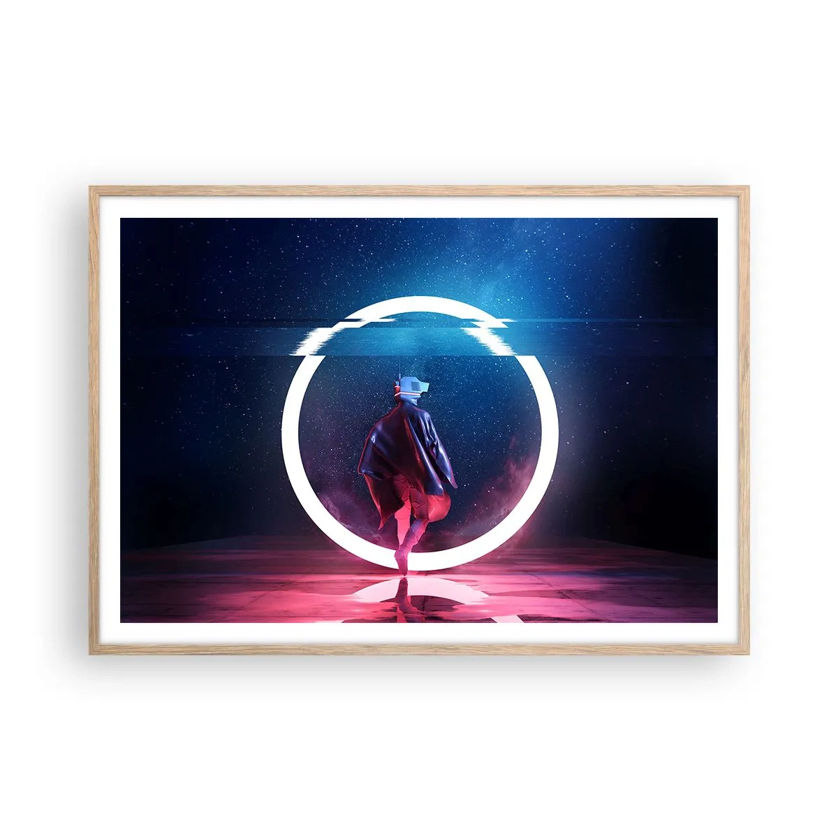 Plagát v ráme zo svetlého duba - Medzi svetmi - 100x70 cm