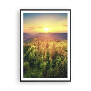 Plagát v čiernom ráme - Vrcholky a vrcholy - 70x100 cm