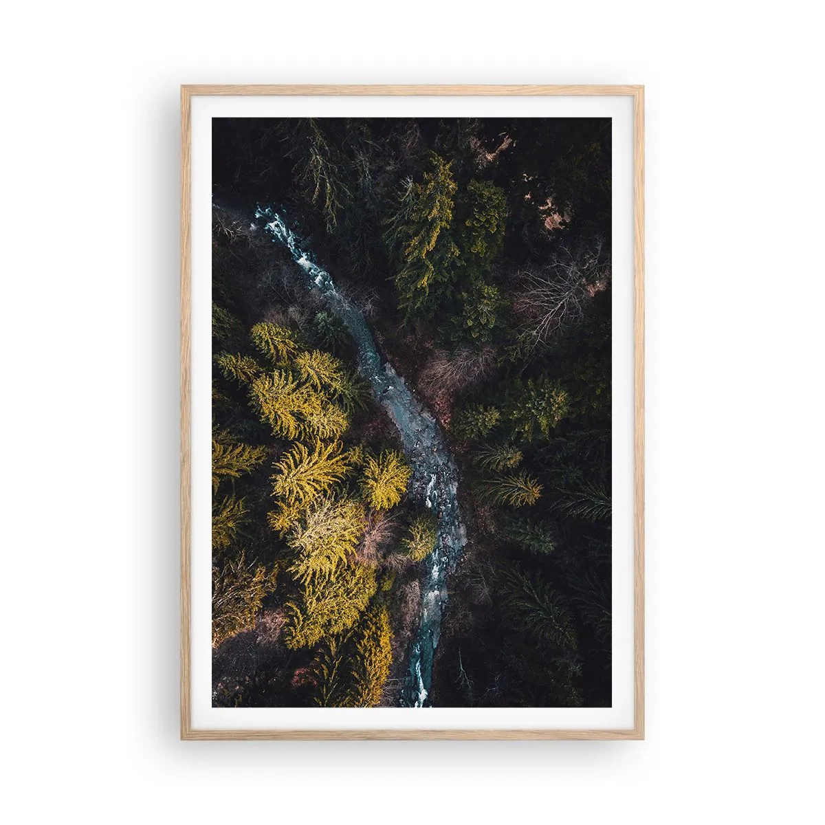 Plagát v ráme zo svetlého duba - Rýchlo, stále rýchlejšie - 70x100 cm