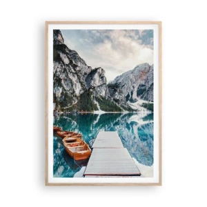 Plagát v ráme zo svetlého duba - Ukážeme vám krásu - 70x100 cm