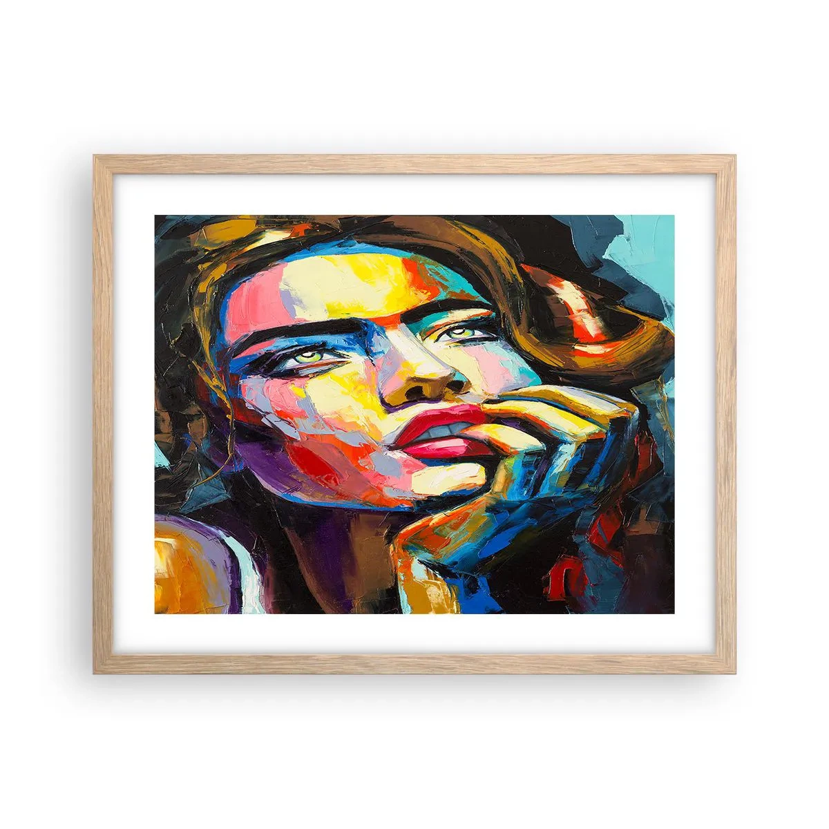 Plagát v ráme zo svetlého duba - Sny, ako vtáky letia oblohou - 50x40 cm