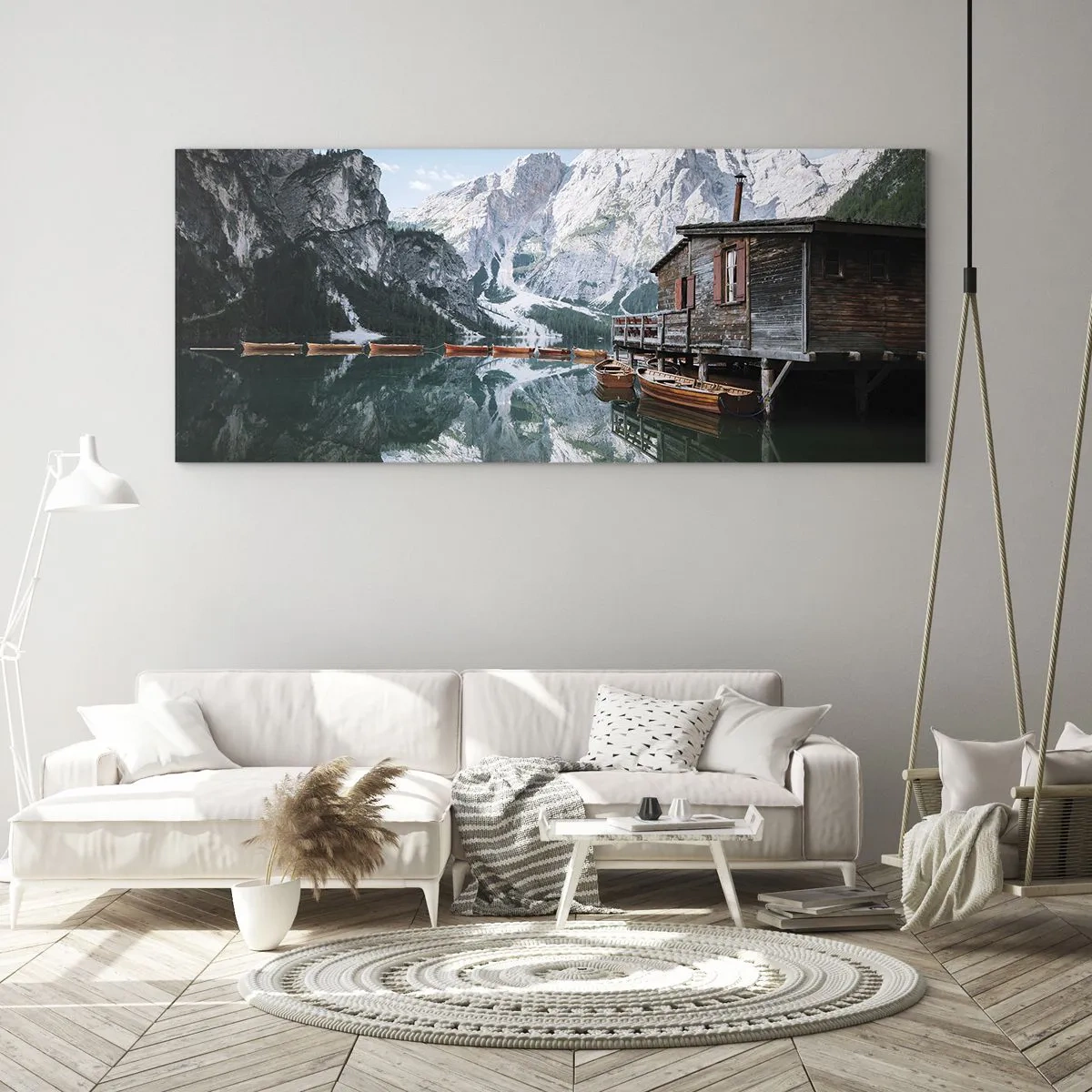 Obraz na skle - Kryštalické, horské ráno - 120x50 cm
