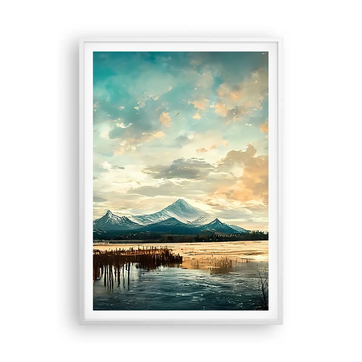 Plagát v bielom ráme - Pod ochranou neba - 70x100 cm