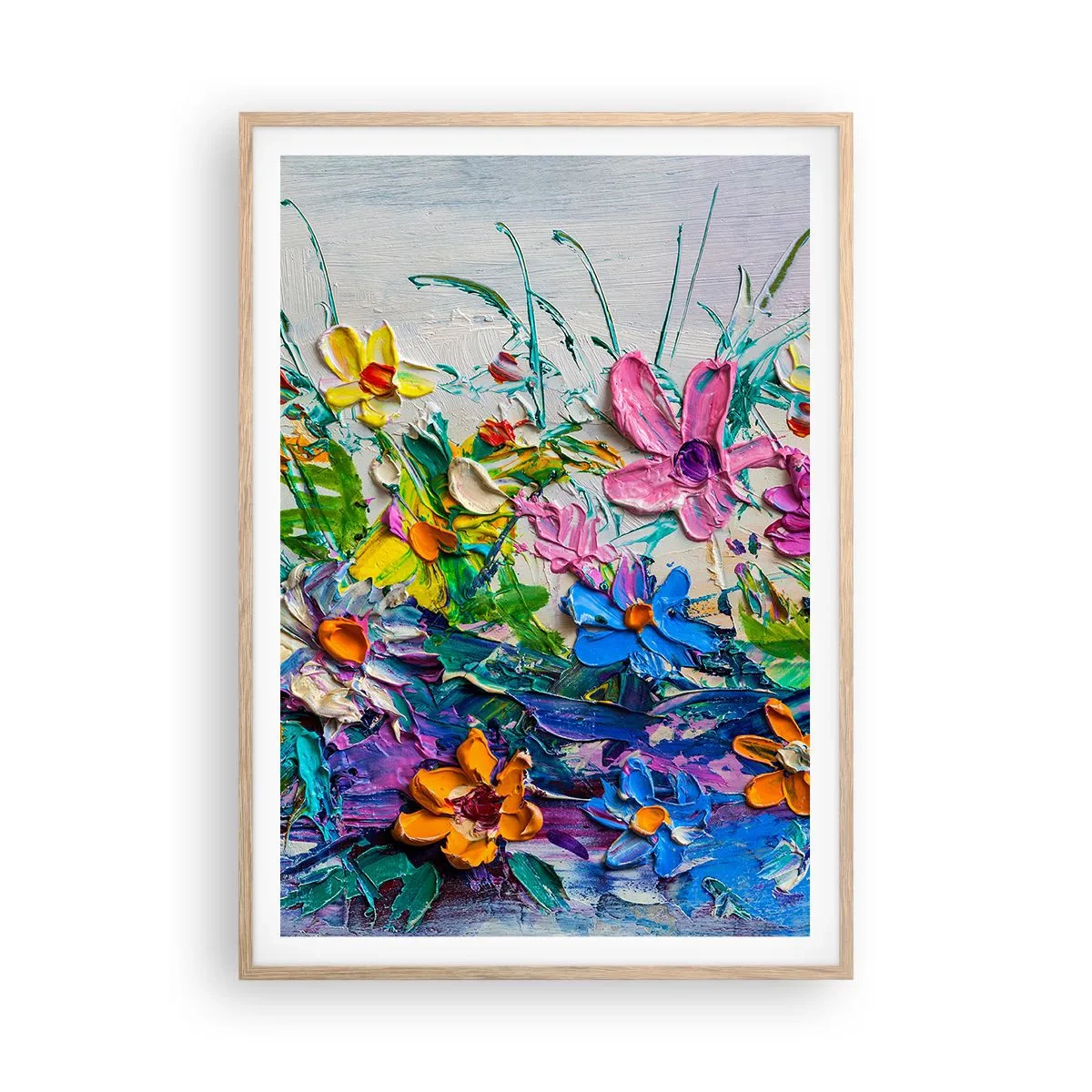 Plagát v ráme zo svetlého duba - Vôbec nie zátišie - 70x100 cm