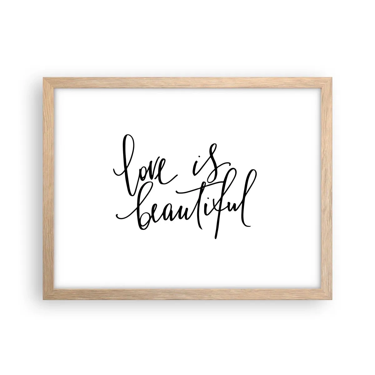 Plagát v ráme zo svetlého duba - Prečítaj a zopakuj - 40x30 cm