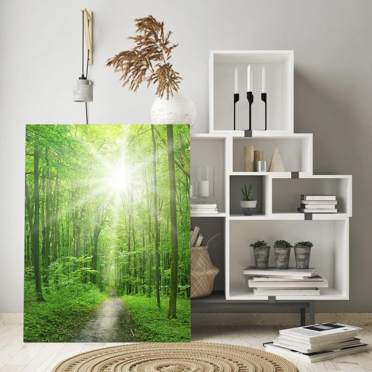 Obraz na skle - Zelená katedrála - 70x100 cm