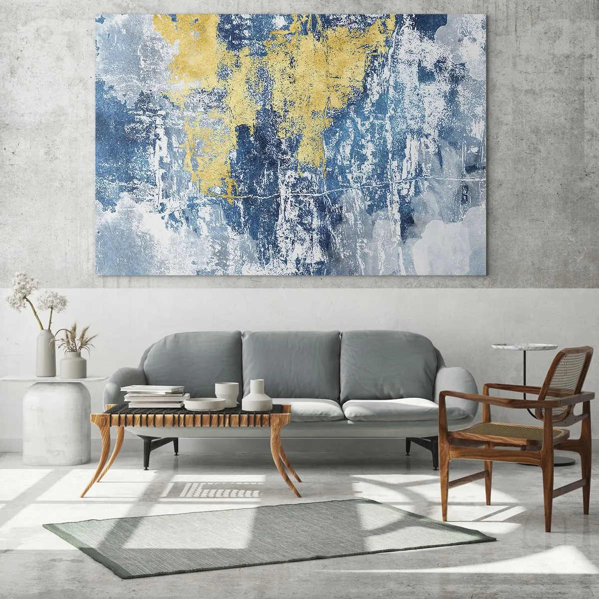 Obraz na skle - Abstrakcia s dobrou náladou - 120x80 cm