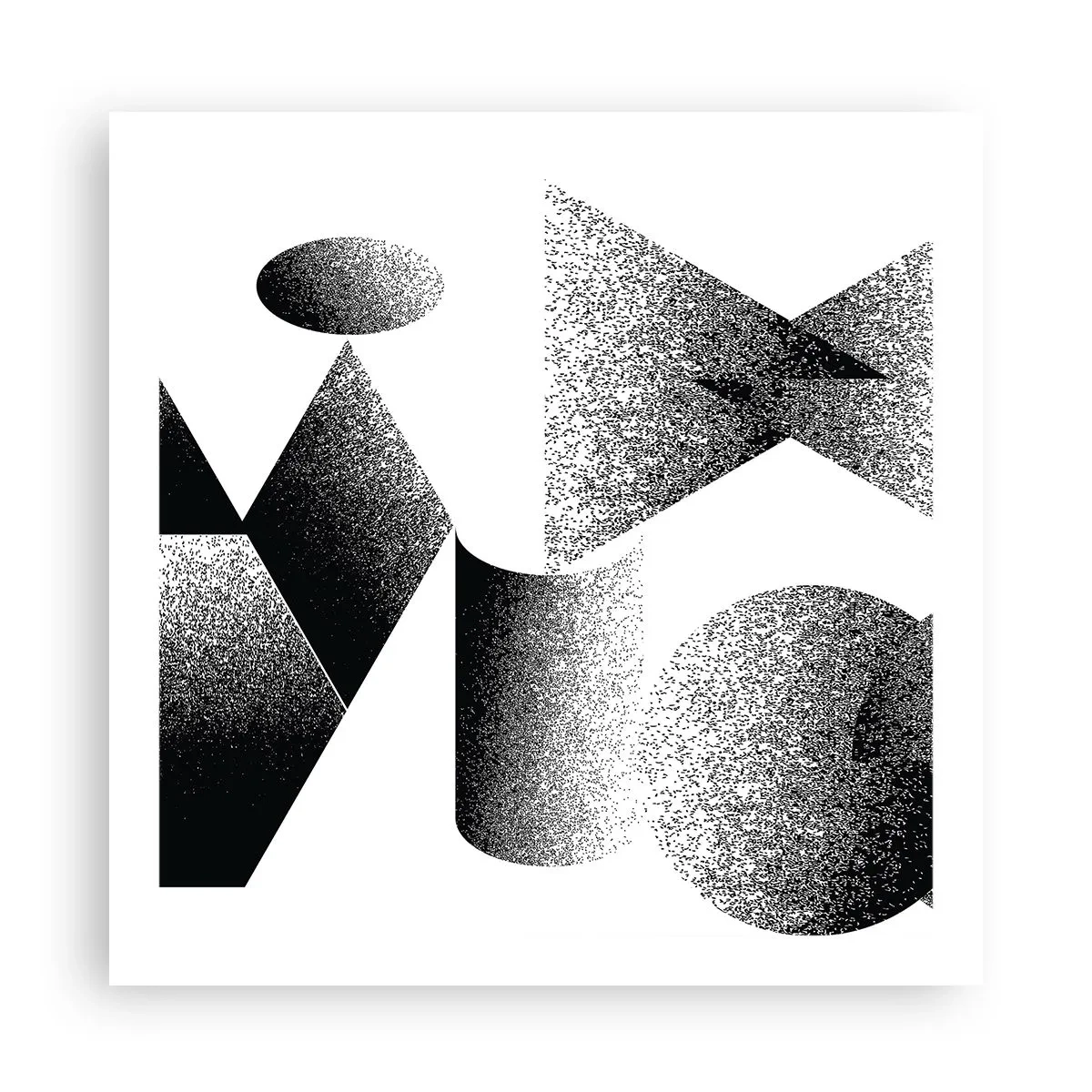 Plagát - Uhly a ovály - 60x60 cm