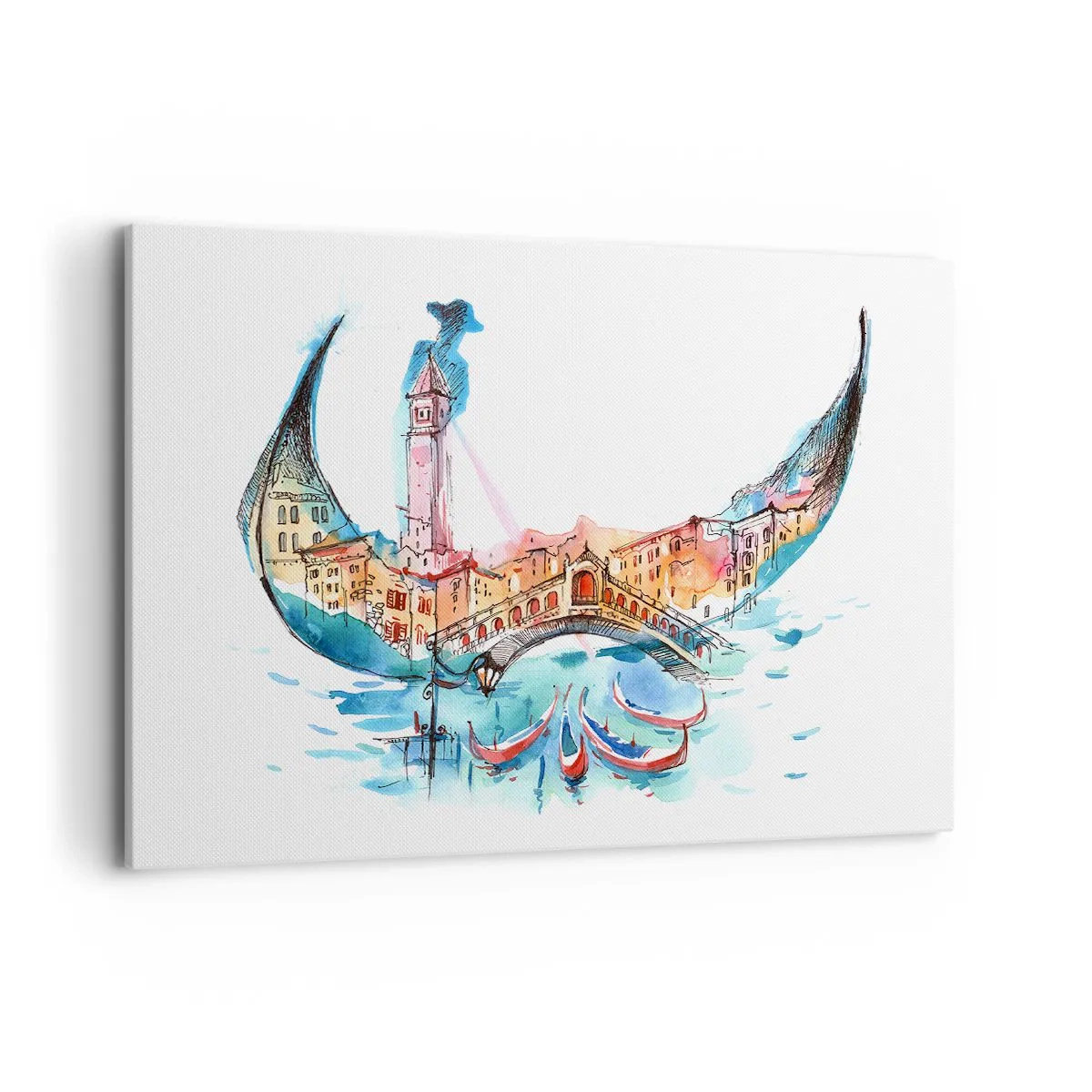 Obraz na plátne - Plávame mestom - 100x70 cm