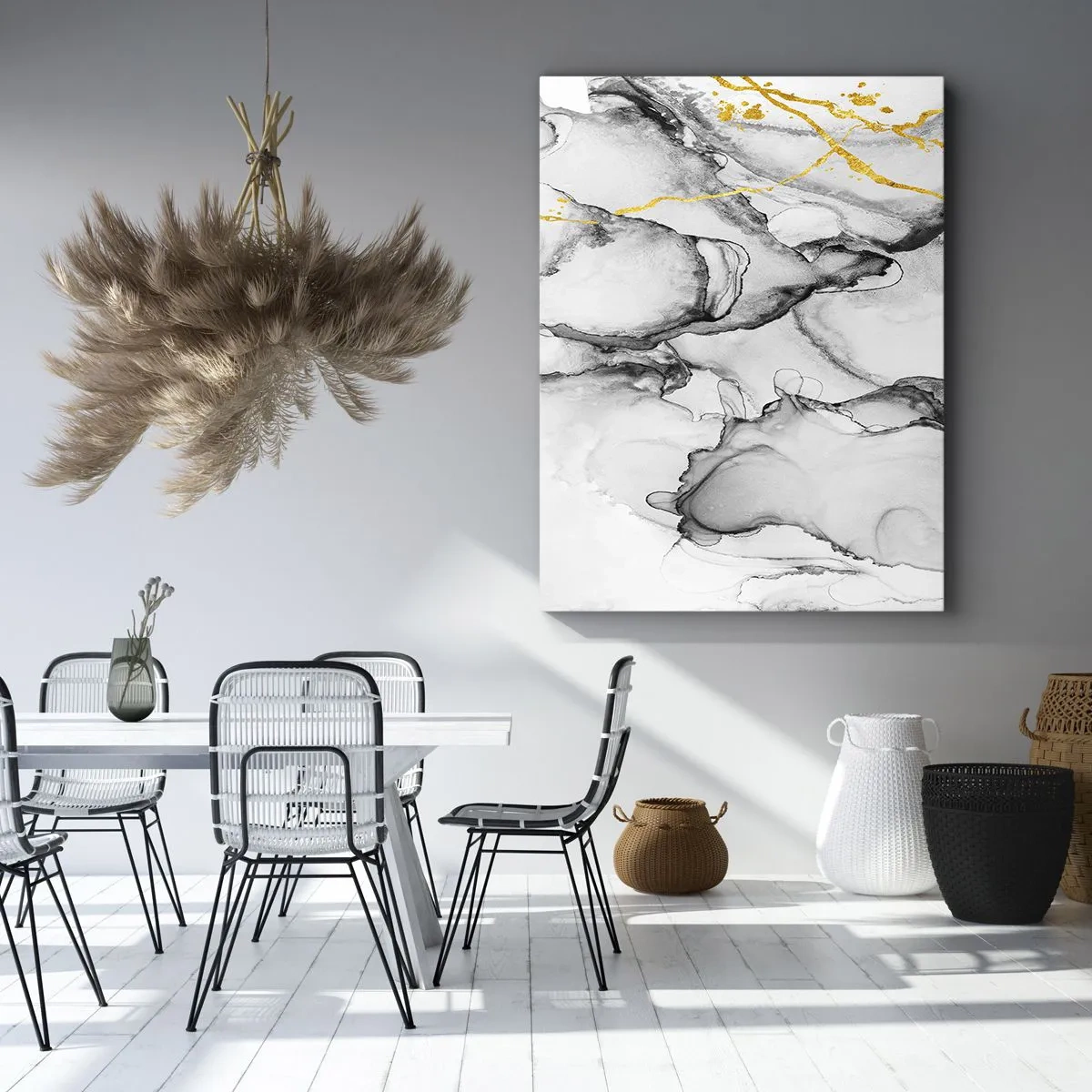Obraz na plátne - Kompozícia so zlatým motívom - 50x70 cm