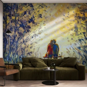 Fototapeta Premium Sand - Magický okamih - Pár milencov, Park, Príroda - 100x70 cm