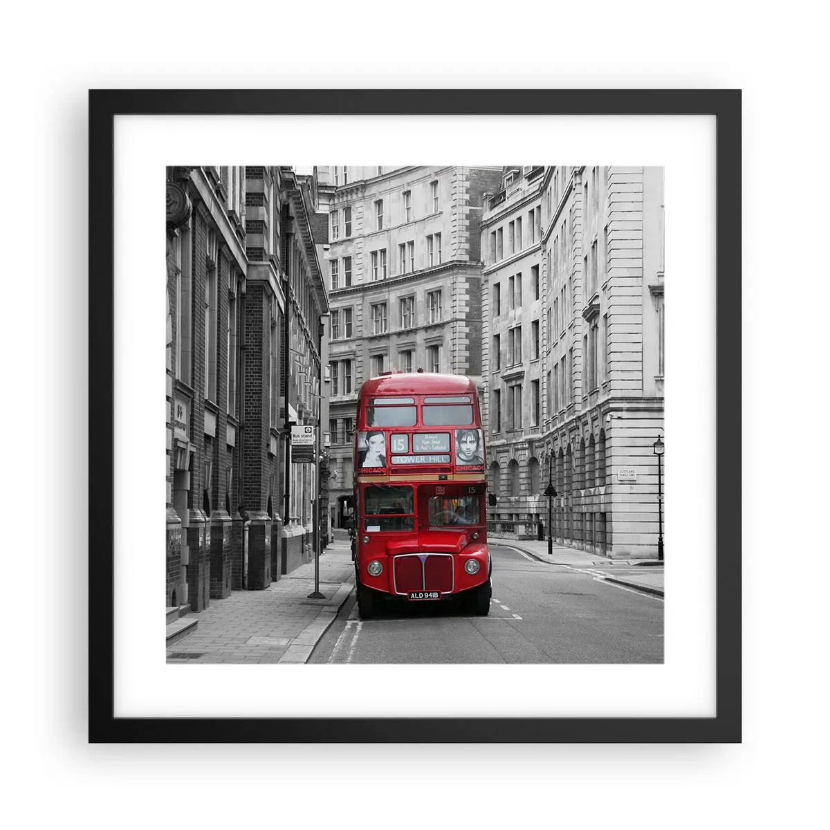 Plagát v čiernom ráme - Všednosť nemusí byť šedá - 40x40 cm