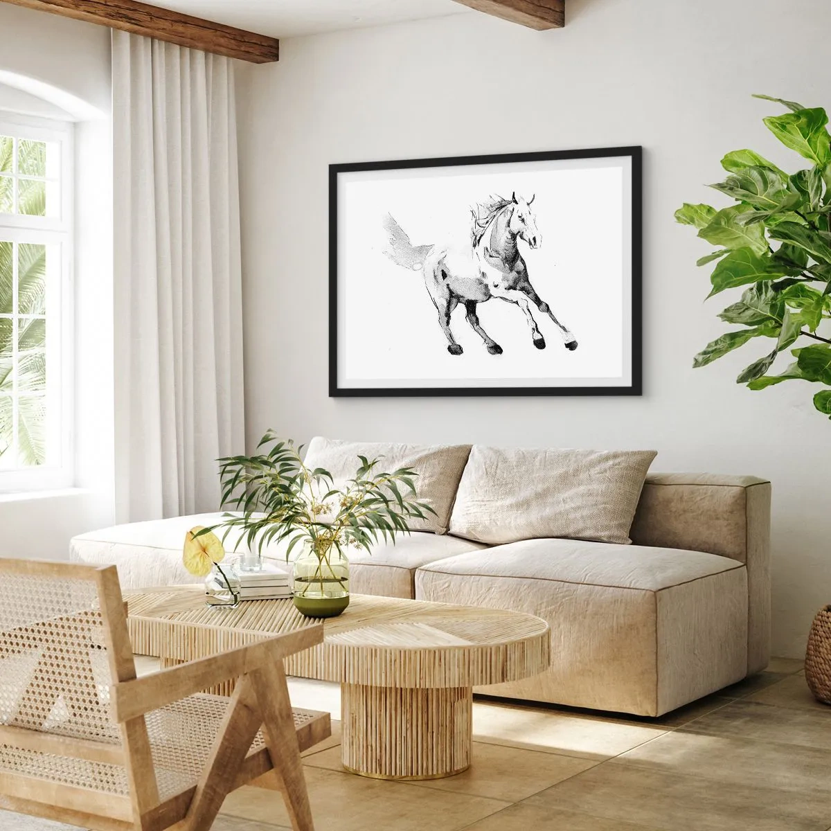 Plagát v čiernom ráme - Neskrotená duša - 91x61 cm