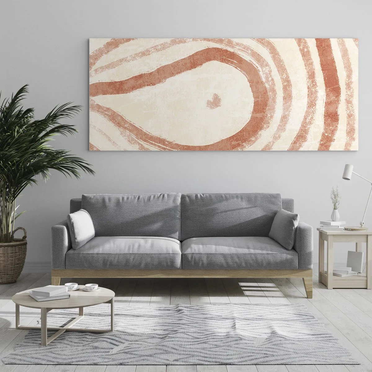 Obraz na skle - Koralové kruhy – kompozícia - 100x40 cm