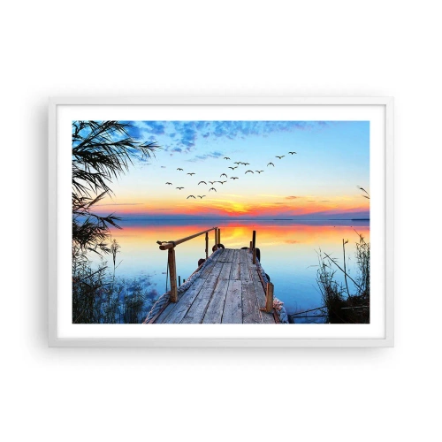 Plagát v bielom ráme - Je čas isť späť… - 70x50 cm
