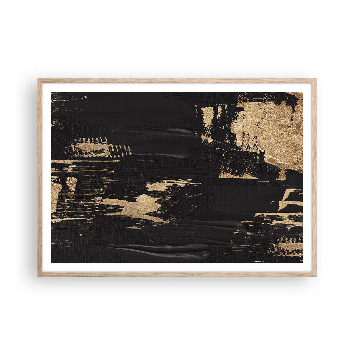 Plagát v ráme zo svetlého duba - Stopa dotyku - 100x70 cm