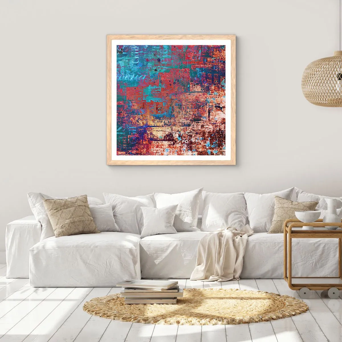 Plagát v ráme zo svetlého duba - Pamäť a zabudnutie - 40x40 cm