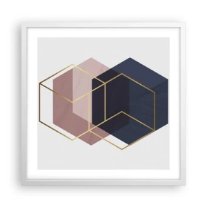 Plagát v bielom ráme - Sila jednoduchosti - 50x50 cm