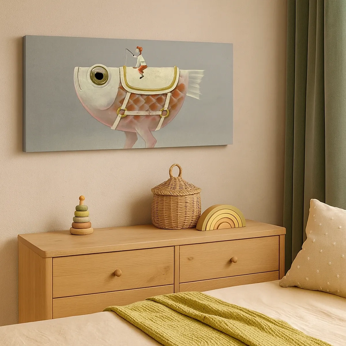 Obraz na plátne - Rybí jazdec - 30x30 cm