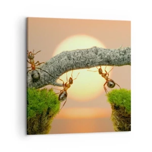 Obraz na plátne - Radostná, spoločná práca - 60x60 cm