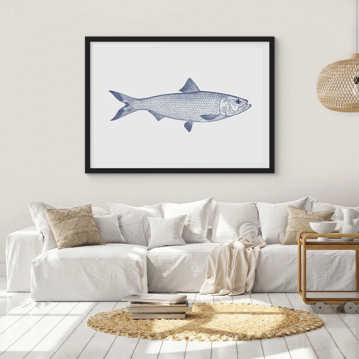 Plagát v čiernom ráme - Pozdravy zo severných morí - 100x70 cm