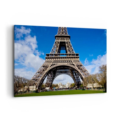 Obraz na plátne - Celý Paríž pri jej nohách - 120x80 cm