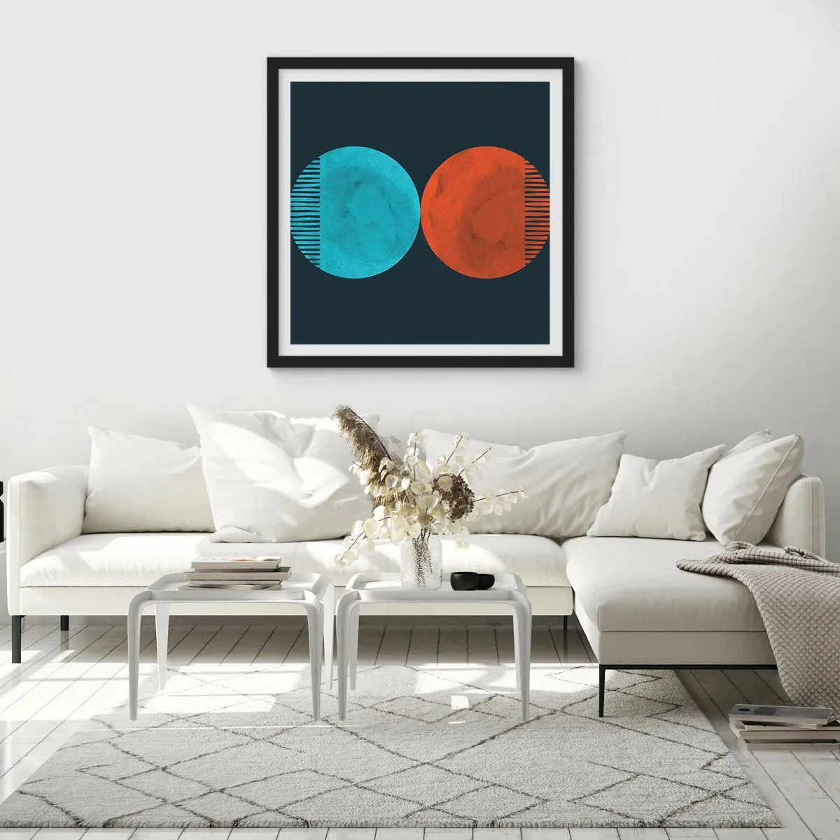 Plagát v čiernom ráme - Iba geometria? - 40x40 cm