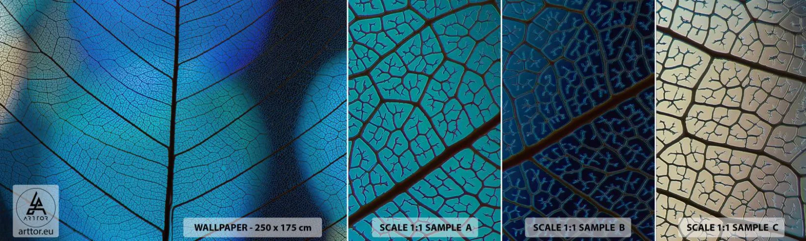 Vzorka samolepiacej fototapety Deluxe Sticker - Až do detailov - List, Príroda, Rastlina - 100x30 cm