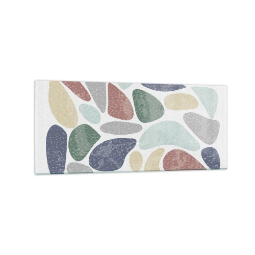 Obraz na skle - Mozaika práškových farieb - 120x50 cm