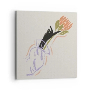 Obraz na plátne - Sesterský dotyk - 70x70 cm