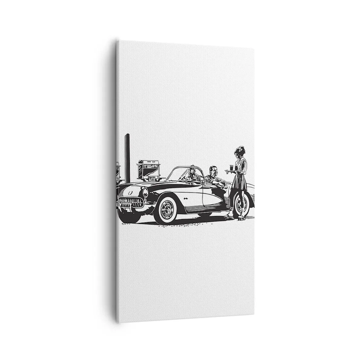 Obraz na plátne - 60. - bezstarostná Amerika - 55x100 cm