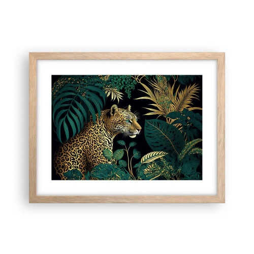 Plagát v ráme zo svetlého duba - Hospodár v džungli - 40x30 cm