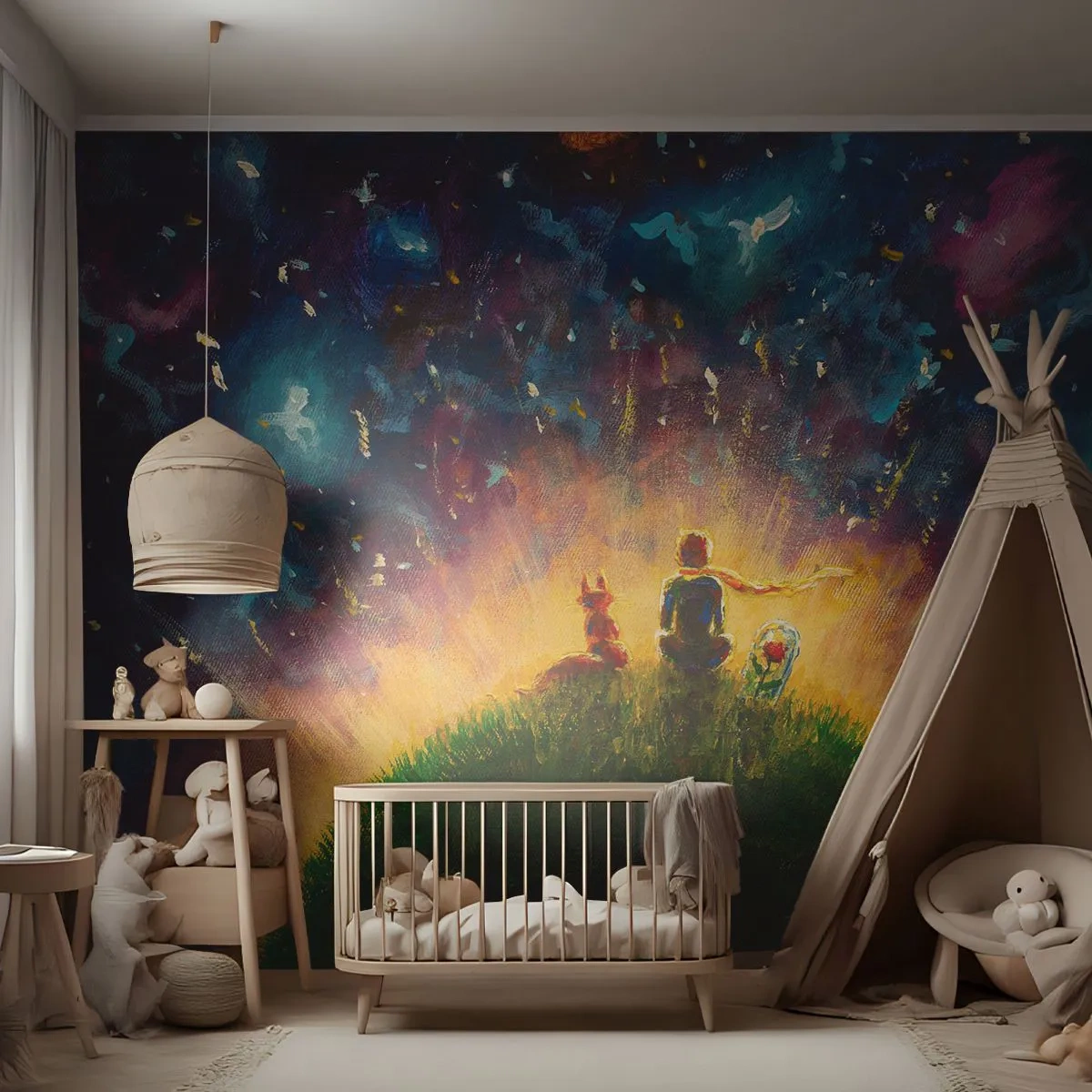 Fototapeta Premium Canvas - Láska a priateľstvo - celý svet - Pre deti, Priateľstvo, Abstrakcia - 500x350 cm