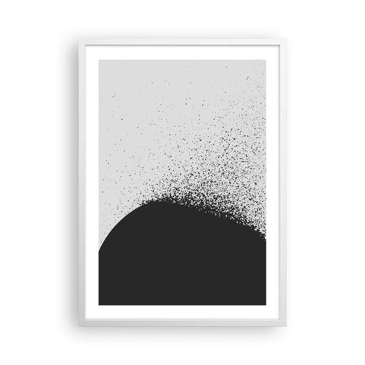 Plagát v bielom ráme - Pohyb častíc - 50x70 cm