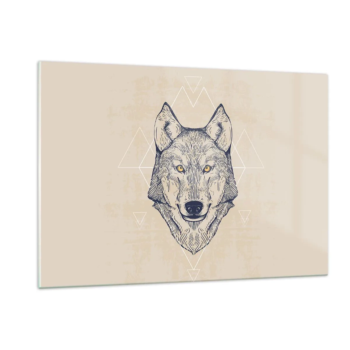 Obraz na skle - Alfa o prenikavom pohľade - 120x80 cm