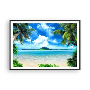 Plagát v čiernom ráme - Lazúr trópov - 100x70 cm