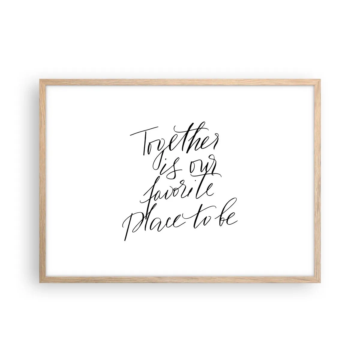 Plagát v ráme zo svetlého duba - Cítite to tiež? - 70x50 cm